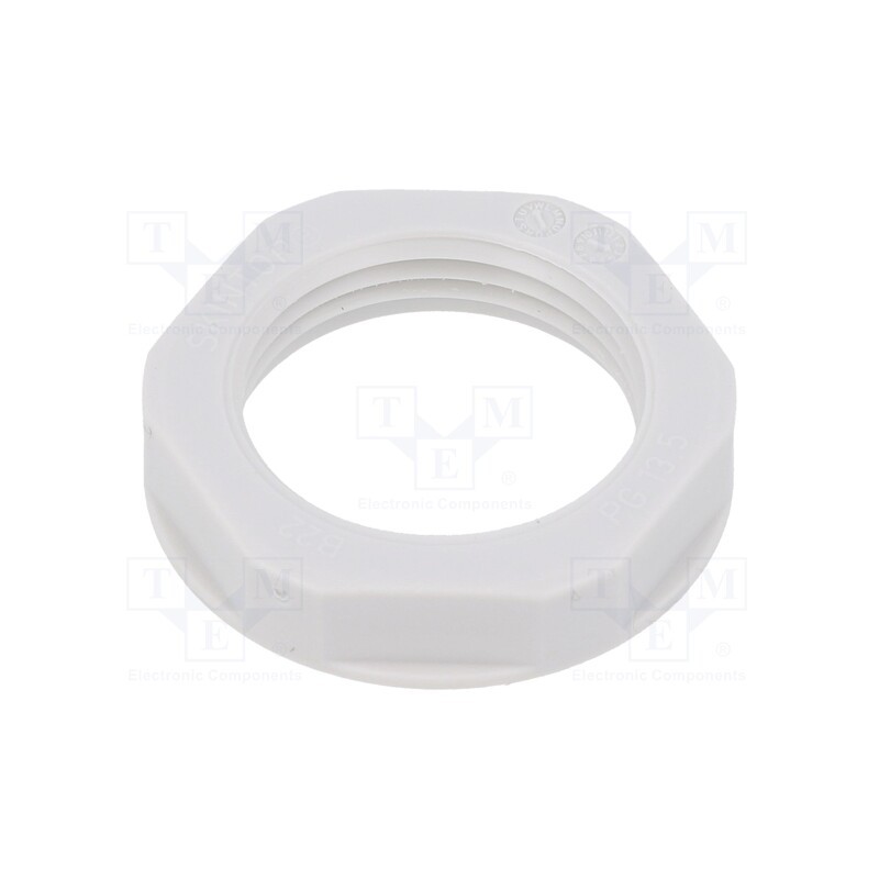 10 pcs x LAPP - 52000140 - Nut, PG13,5, polystyrene, 27mm, light grey, -20÷70°C, Thread: PG