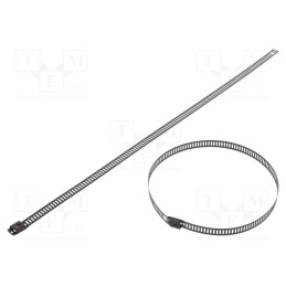 10 pcs x RAYCHEM RPG - LC76-300 - Cable tie, L: 300mm, W: 7mm, acid resistant steel AISI 316, 445N