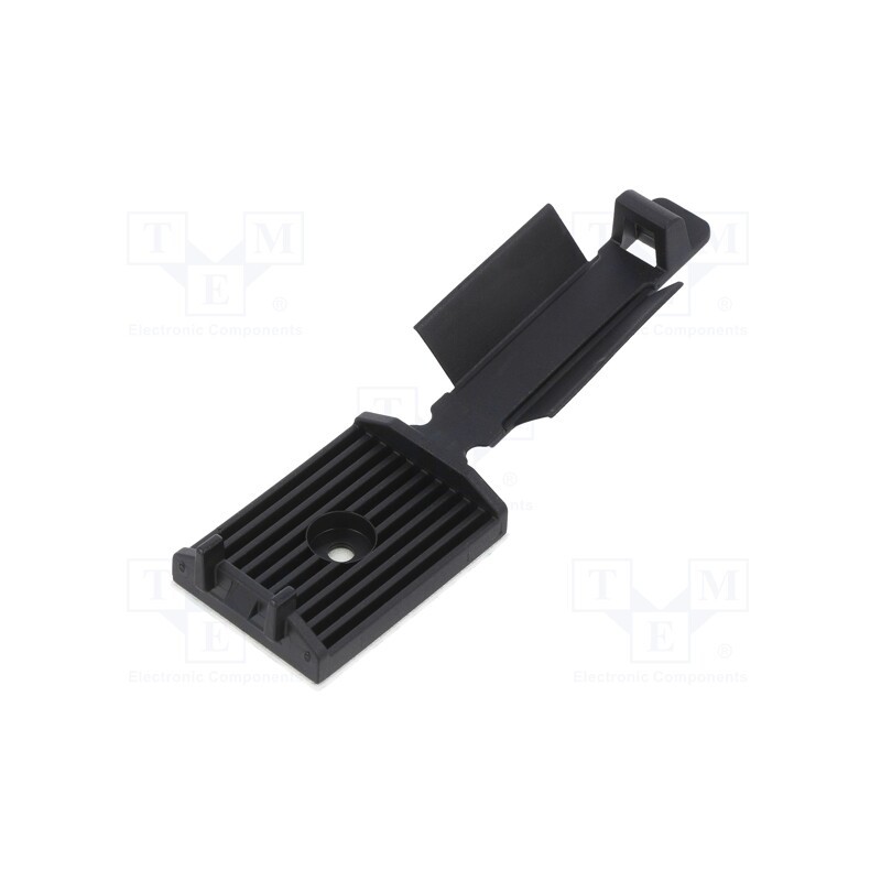10 pcs x HELLERMANNTYTON - 151-15300 - Self-adhesive cable holder, polyamide, black