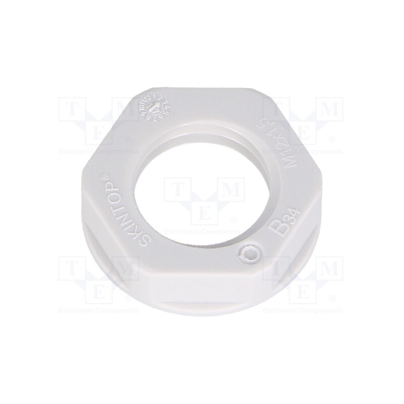 10 pcs x LAPP - 53119003 - Nut, M12, polyamide, UL94V-2, 17mm, light grey, -20÷100°C