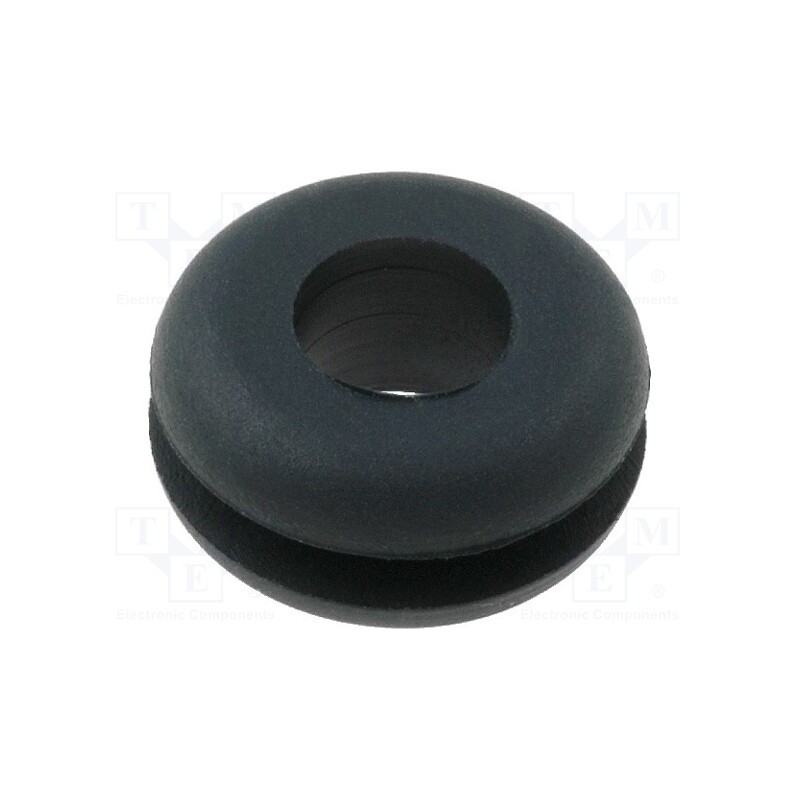 10 pcs x FIX&FASTEN - FIX-GR-30 - Grommet, Ømount.hole: 9mm, Øhole: 5.8mm, rubber, black