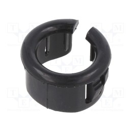 10 pcs x KEYSTONE - 8492 - Grommet, Ømount.hole: 14.3mm, Øhole: 9.91mm, black, UL94V-2