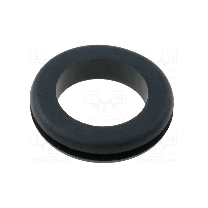 10 pcs x FIX&FASTEN - FIX-GR-5 - Grommet, Ømount.hole: 17.5mm, Øhole: 14.2mm, rubber, black
