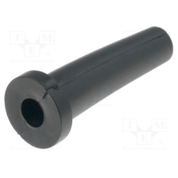 10 pcs x HELLERMANNTYTON - 632-01010 - Strain relief, Ømount.hole: 9mm, Øhole: 5.5mm, PVC, black, L: 35mm