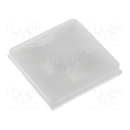 10 pcs x FIX&FASTEN - FIX-CM-20 - Holder, self-adhesive, polyamide, UL94V-2, natural, A: 20mm