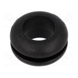 10 pcs x HELLERMANNTYTON - 633-02080 - Grommet, Ømount.hole: 9.5mm, Øhole: 8mm, PVC, black, -30÷60°C