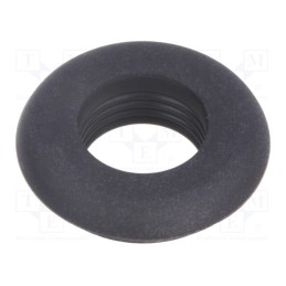 10 pcs x FIX&FASTEN - FIX-GR-77 - Grommet, Ømount.hole: 13.8mm, Øhole: 11.2mm, rubber, black