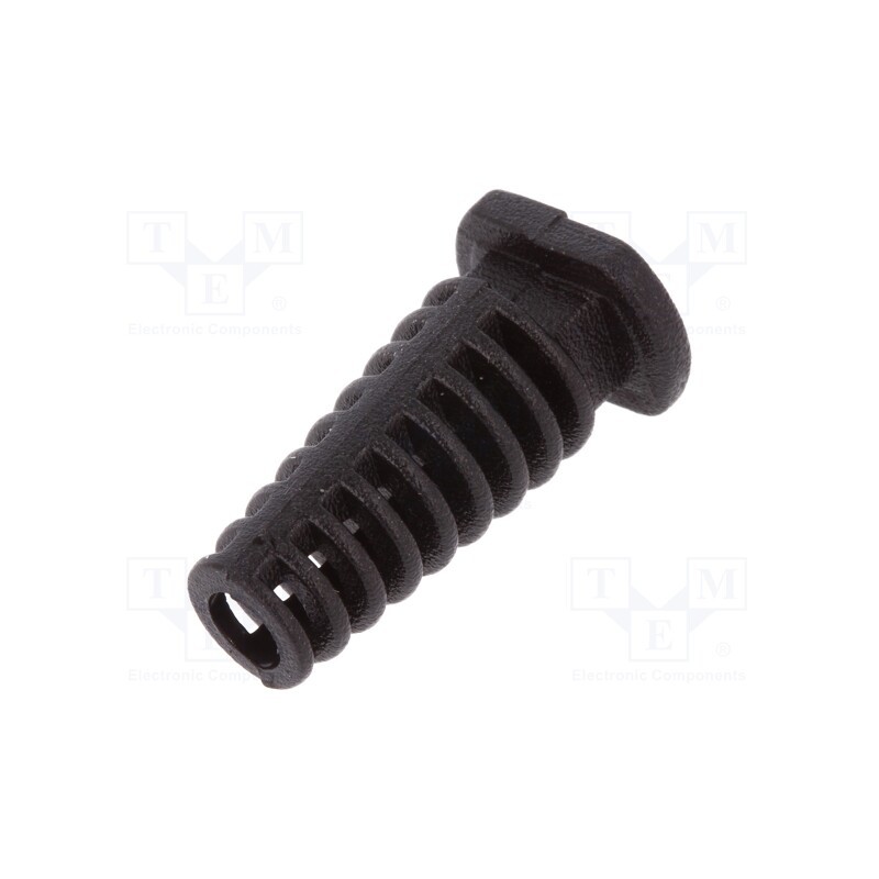 10 pcs x FIX&FASTEN - FIX-4.5X25-PRO - Strain relief, Øhole: 4.5mm, elastomer, black, L: 25mm