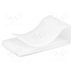 10 pcs x FIX&FASTEN - FIX-FCN-15 - Self-adhesive cable holder, polyamide, natural, Cable P-clips