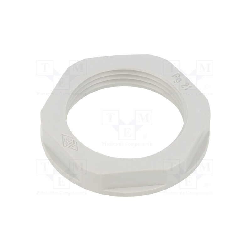 10 pcs x ILME - ARC 21 - Nut, PG21, polyamide, light grey, Thread: PG