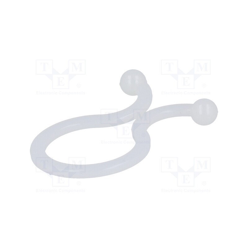 10 pcs x KSS WIRING - TT-18 - Cable clips, 16.2mm, polyamide, natural, UL94V-2