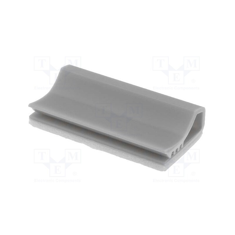10 pcs x KSS WIRING - SFC28 - Self-adhesive cable holder, PVC, grey, Cable P-clips