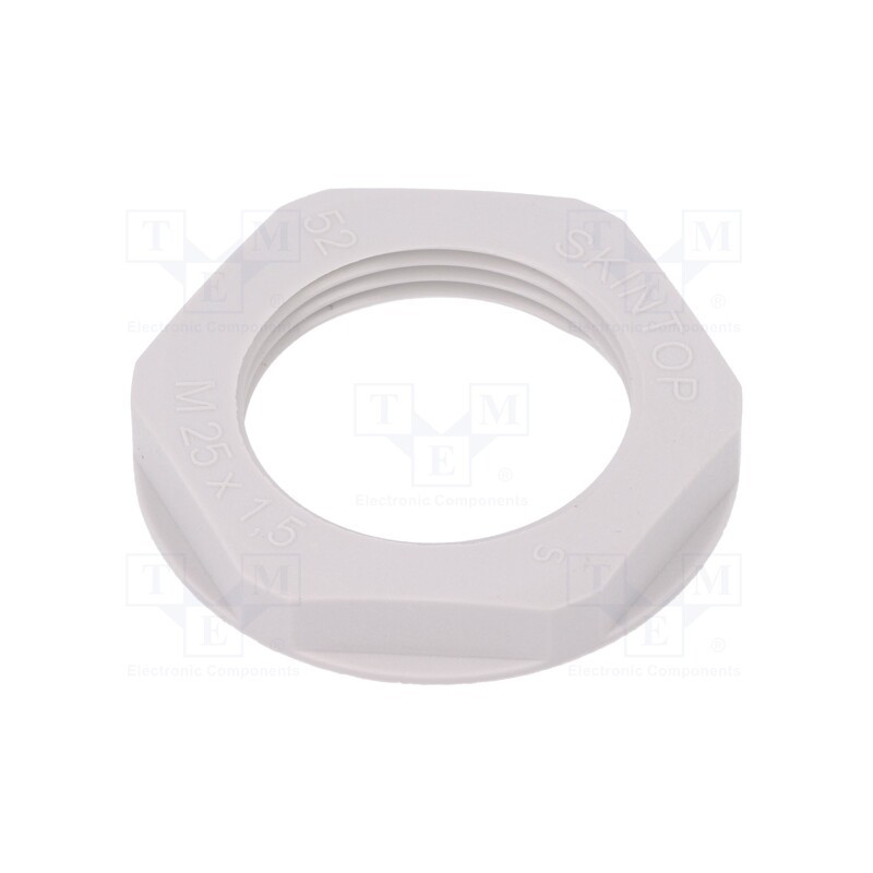 10 pcs x LAPP - 53119033 - Nut, M25, polyamide, UL94V-2, 34mm, light grey, -20÷100°C