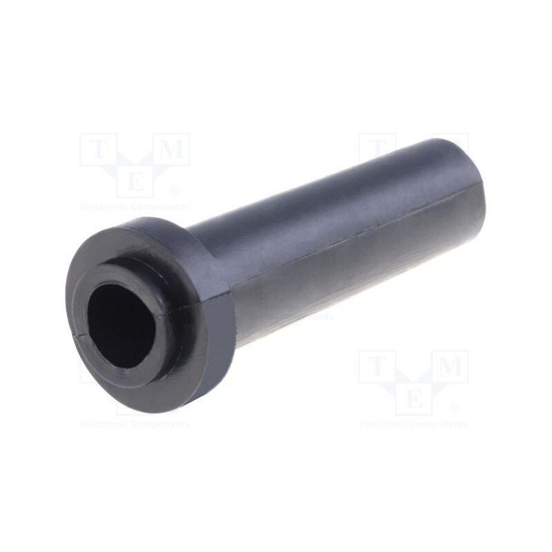 10 pcs x HELLERMANNTYTON - 632-02130 - Strain relief, Ømount.hole: 6mm, Øhole: 3.5mm, PVC, black, L: 23mm