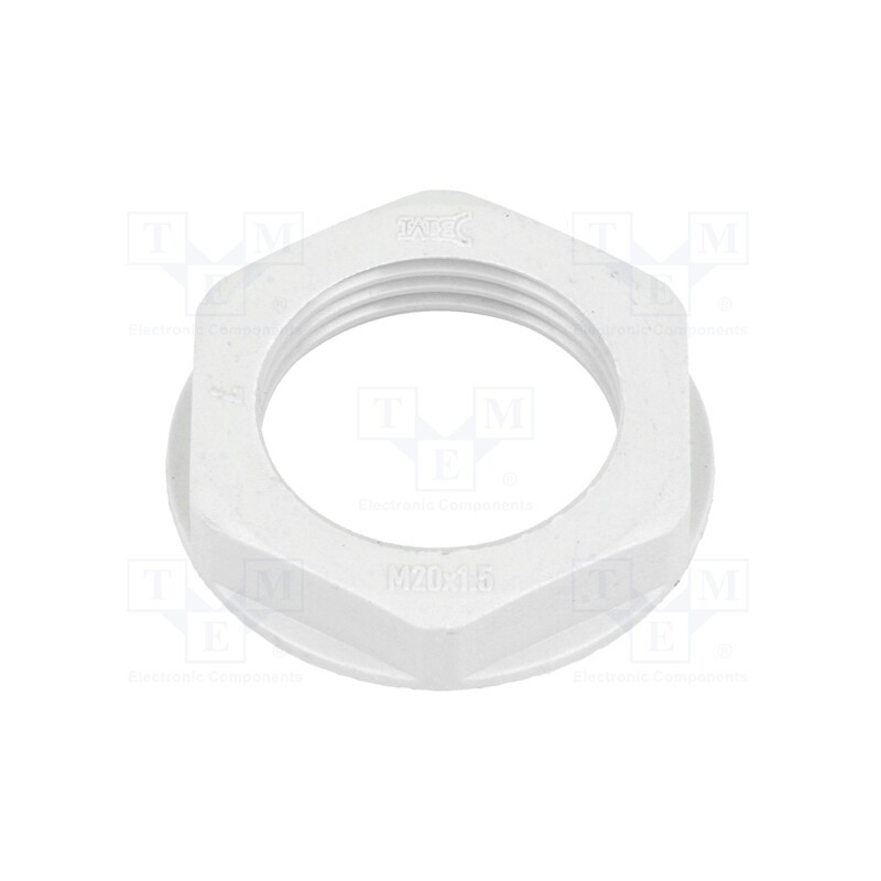 10 pcs x BM GROUP - 4820 - Nut, M20, polyamide, 26mm, grey, Pitch: 1.5