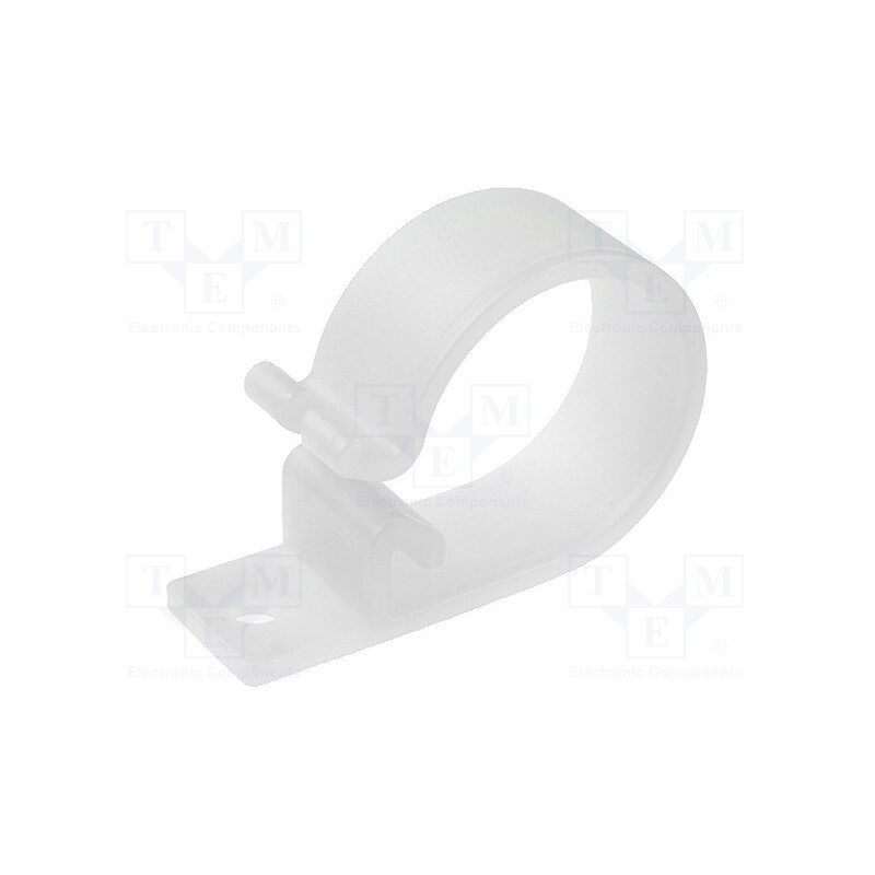 10 pcs x FIX&FASTEN - FIX-CCB-3 - Fixing clamp, 21mm, polyamide, natural, Cable P-clips