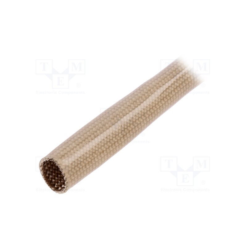 10 m x FAVIER - SEP5KV-3,5-LBR-10 - Insulating tube, fiberglass, beige, -30÷155°C, Øint: 3.5mm, L: 10m