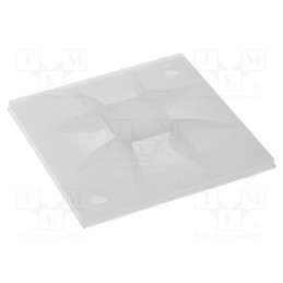 10 pcs x HELLERMANNTYTON - 151-10906 - Holder, screw,self-adhesive, polyamide, natural, Tie width: 8.4mm