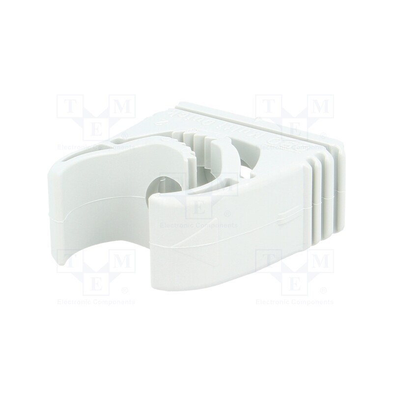 10 pcs x OBO BETTERMANN - M-QUICK 18-22LGR - Holder, 18.5÷22.5mm, polyamide, light grey