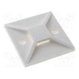 10 pcs x HELLERMANNTYTON - 151-28529 - Holder, self-adhesive, polyamide, UL94V-2, white, FH: 4.7mm