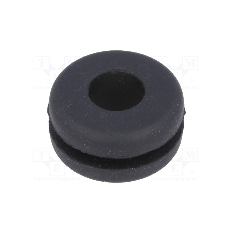 10 pcs x LAPP - 61713560 - Grommet, Ømount.hole: 12mm, Øhole: 7mm, caoutchouc, black, -30÷90°C