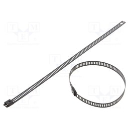 10 pcs x RAYCHEM RPG - LC74-225 - Cable tie, L: 225mm, W: 7mm, stainless steel AISI 304, 445N, black