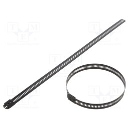 10 pcs x RAYCHEM RPG - LC124-300 - Cable tie, L: 300mm, W: 12mm, stainless steel AISI 304, 1112N