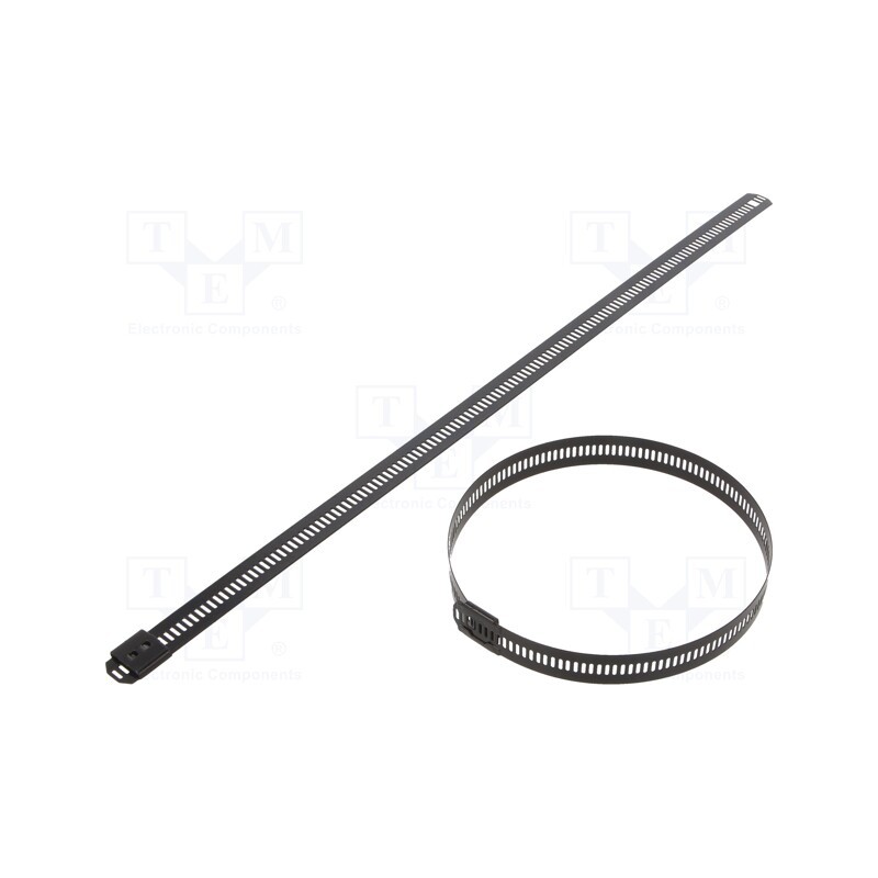 10 pcs x RAYCHEM RPG - LC124-300 - Cable tie, L: 300mm, W: 12mm, stainless steel AISI 304, 1112N