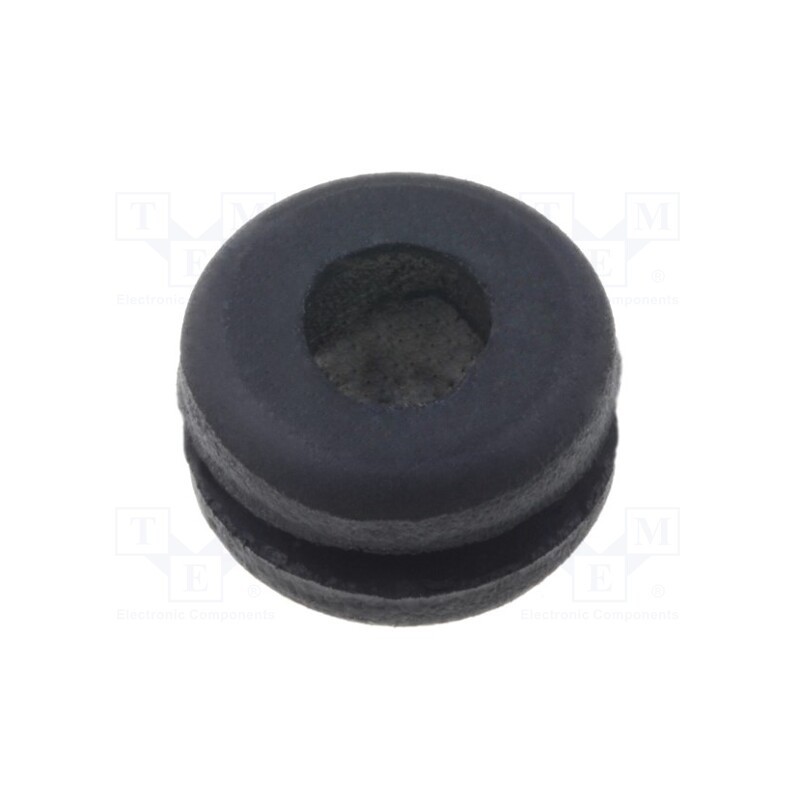 10 pcs x LAPP - 61713550 - Grommet, Ømount.hole: 9mm, Øhole: 6mm, caoutchouc, black, -30÷90°C