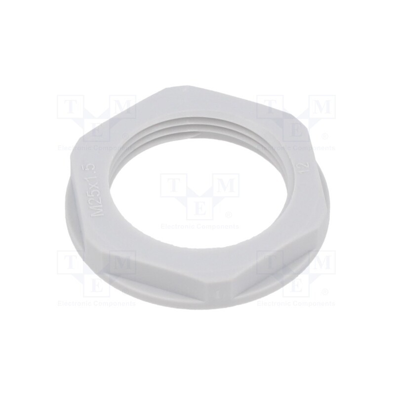 10 pcs x TE Connectivity - EP-LN-M25-LGR-A - Nut, M25, polyamide, 32mm, light grey, Thread: metric, Pitch: 1.5