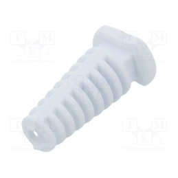 10 pcs x FIX&FASTEN - FIX-4.5X25-WH - Strain relief, Øhole: 4.5mm, elastomer, white, L: 25mm