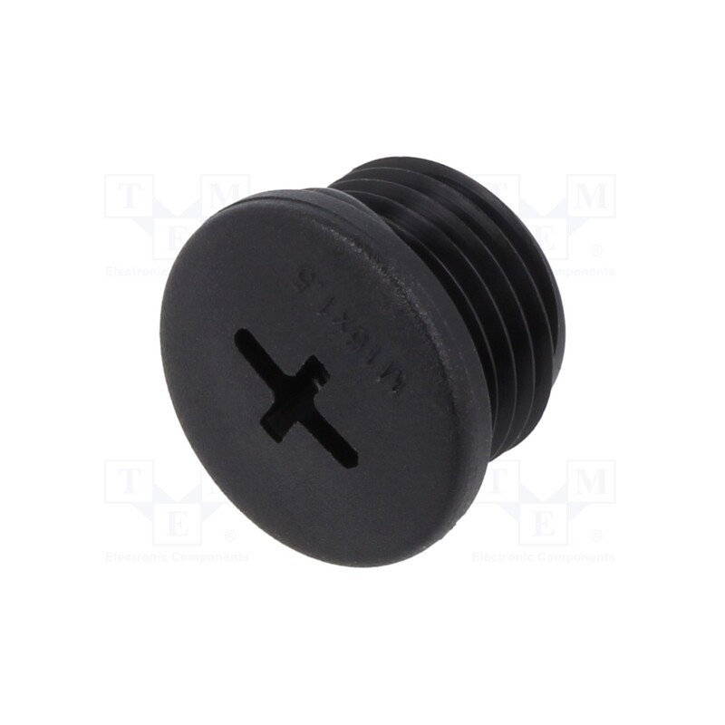 10 pcs x TE Connectivity - EP-ROP-M16-BL-B - Stopper, M16, 1.5, IP68, polyamide, black, Entrelec, Thread: metric