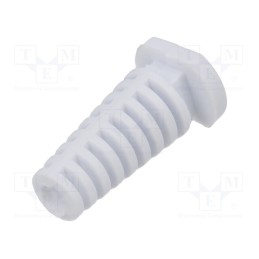 10 pcs x FIX&FASTEN - FIX-4.0X25-WH - Strain relief, Øhole: 4mm, elastomer, white, L: 25mm