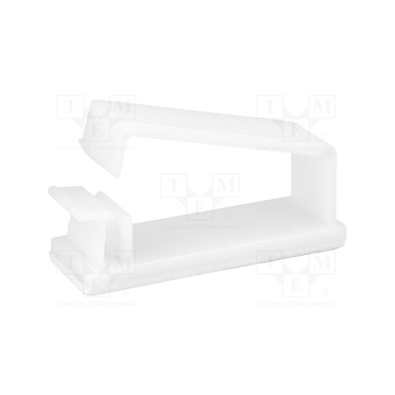 10 pcs x FIX&FASTEN - FIX-FCU-2 - Self-adhesive cable holder, polyamide, 27mm, natural, UL94V-2