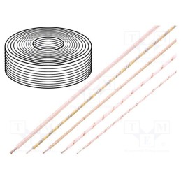 10 m x HELUKABEL - 50982 - Wire, HELUTHERM® 400, 1x4mm2, stranded, nickel, fiberglass, beige