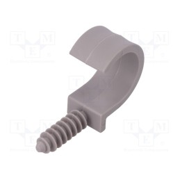 10 pcs x PAWBOL - H.7330 -AS - Holder, ØBundle : 28mm, grey, Ømount.hole: 8mm, RING 28, Sockets: 1