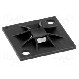 10 pcs x HELLERMANNTYTON - 151-10915 - Holder, screw,self-adhesive, polyamide, black, Tie width: 5.1mm