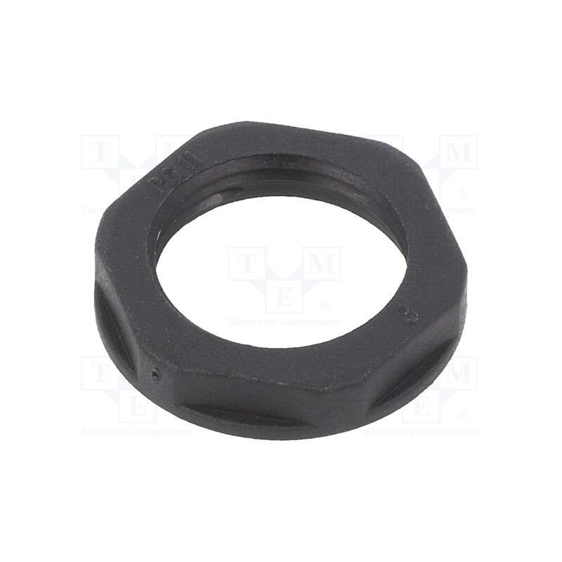 10 pcs x HELLERMANNTYTON - 166-50143 - Nut, PG11, polyamide 66, black, -50÷135°C, Thread: PG