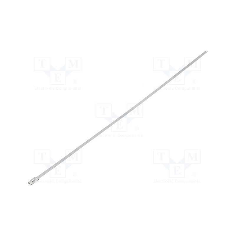 10 pcs x HELLERMANNTYTON - 111-93148 - Cable tie, L: 362mm, W: 4.6mm, stainless steel AISI 304, 900N, MBT