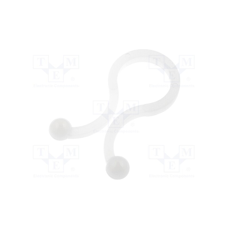 10 pcs x KSS WIRING - TT-22 - Cable clips, 19.8mm, polyamide, natural, UL94V-2