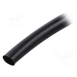 10 m x SIGI - PVC125-6-BK-10 - Insulating tube, PVC, black, -20÷125°C, Øint: 6mm, L: 10m, UL94V-0