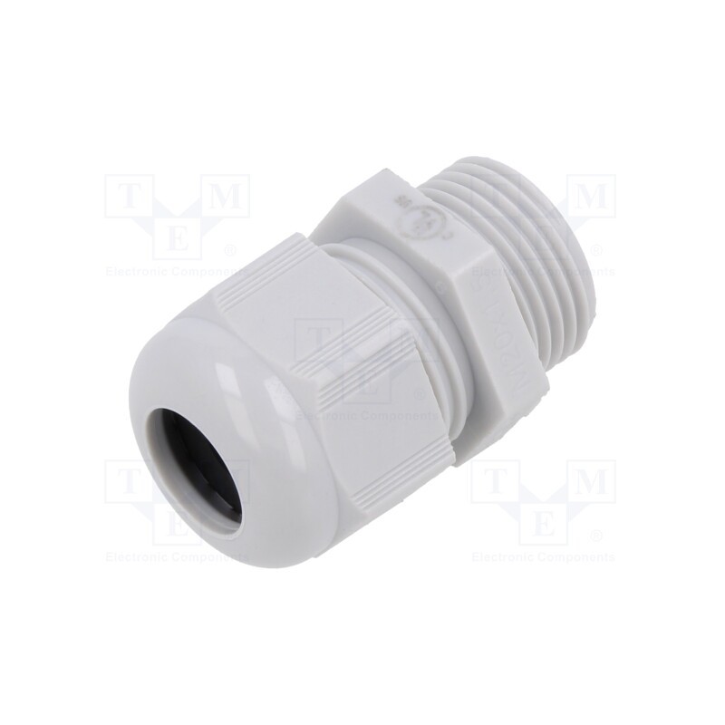 10 pcs x TE Connectivity - EP-SG-M20-LGR-A - Cable gland, without nut, M20, 1.5, IP68, polyamide, light grey