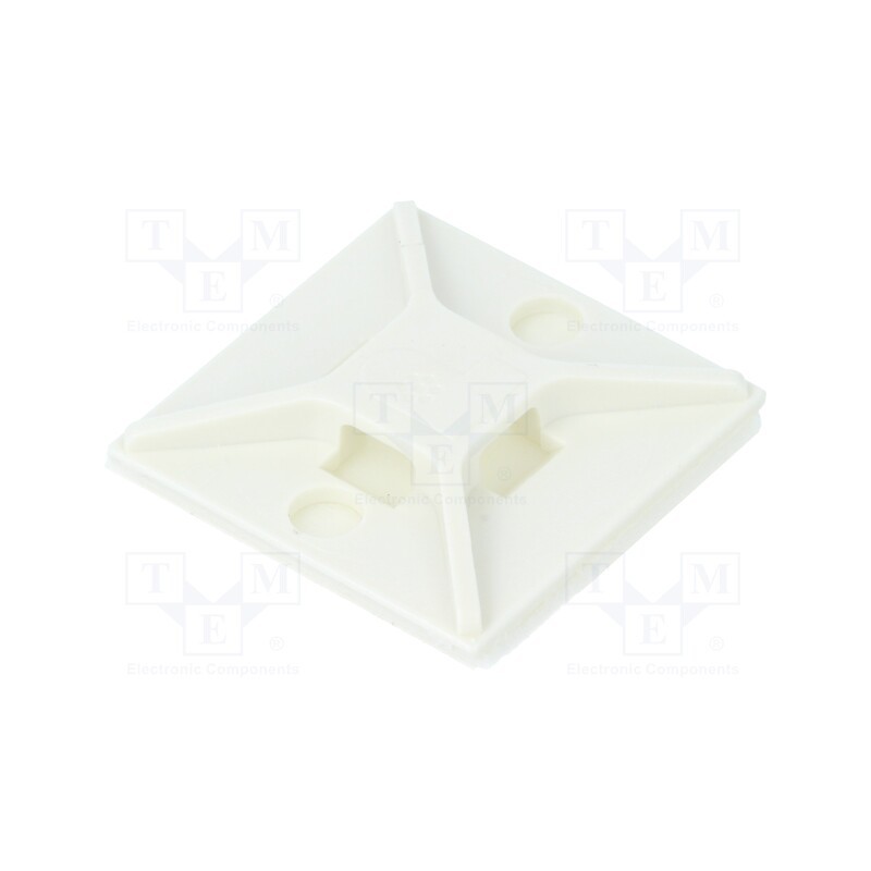 10 pcs x PANDUIT - ABM2S-A-C - Holder, screw,self-adhesive, ABS, white, Tie width: 2.5÷4.8mm