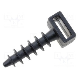 10 pcs x KSS WIRING - CH-6 - Peg, polyamide, UL94V-2, black, H: 24.7mm, H1: 6.3mm, L: 12.5mm