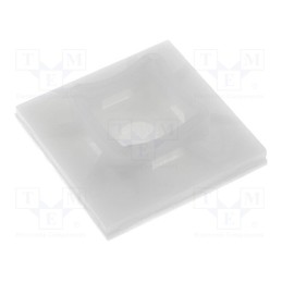 10 pcs x FIX&FASTEN - FIX-CM-25 - Holder, screw,self-adhesive, polyamide, UL94V-2, natural, C: 7.1mm