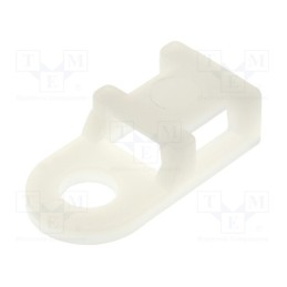 10 pcs x FIX&FASTEN - FIX-TH-4 - Holder, screw, polyamide, natural, Tie width: 4.95mm, Ht: 4.95mm