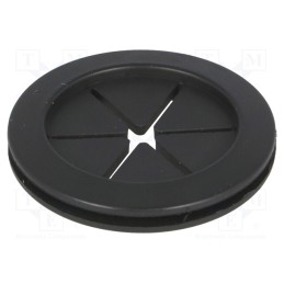 10 pcs x FIX&FASTEN - FIX-DGB-25 - Grommet, with bulkhead, Ømount.hole: 25.4mm, Øhole: 22.4mm, rubber