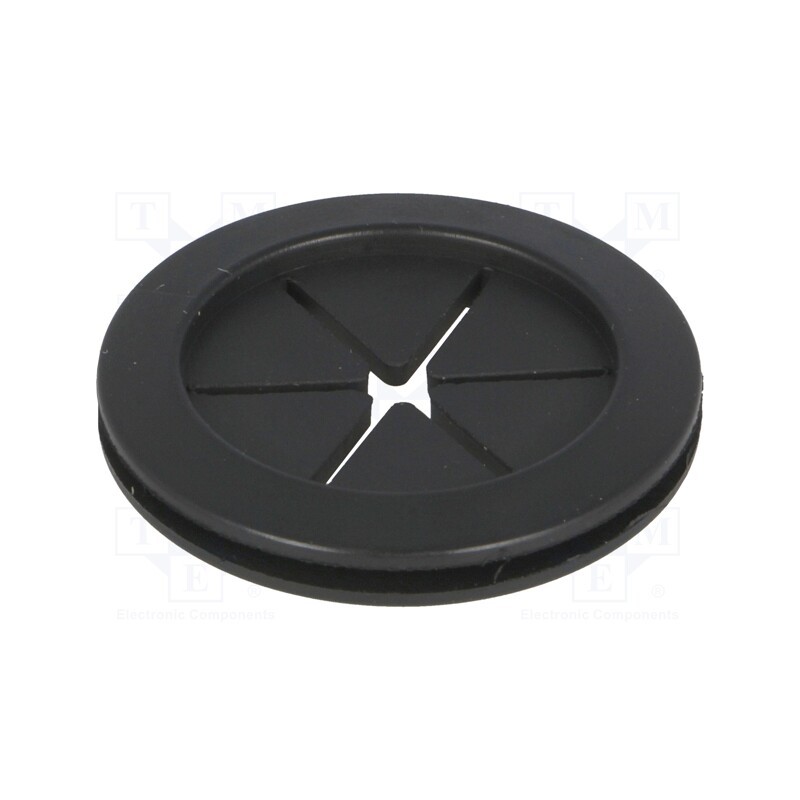 10 pcs x FIX&FASTEN - FIX-DGB-25 - Grommet, with bulkhead, Ømount.hole: 25.4mm, Øhole: 22.4mm, rubber