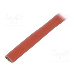 10 m x FAVIER - SCS4KV 5.0 RB 10 - Insulating tube, fiberglass, brick red, -60÷250°C, Øint: 5mm