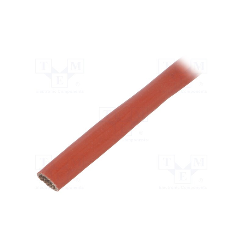 10 m x FAVIER - SCS4KV 5.0 RB 10 - Insulating tube, fiberglass, brick red, -60÷250°C, Øint: 5mm